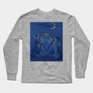 Cats Singing At the Moon Long Sleeve T-Shirt